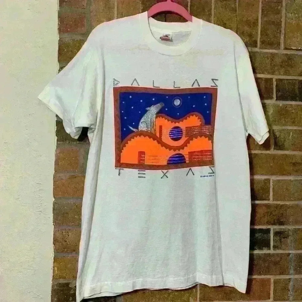 1989 Dallas Texas guitar single stitch t shirt